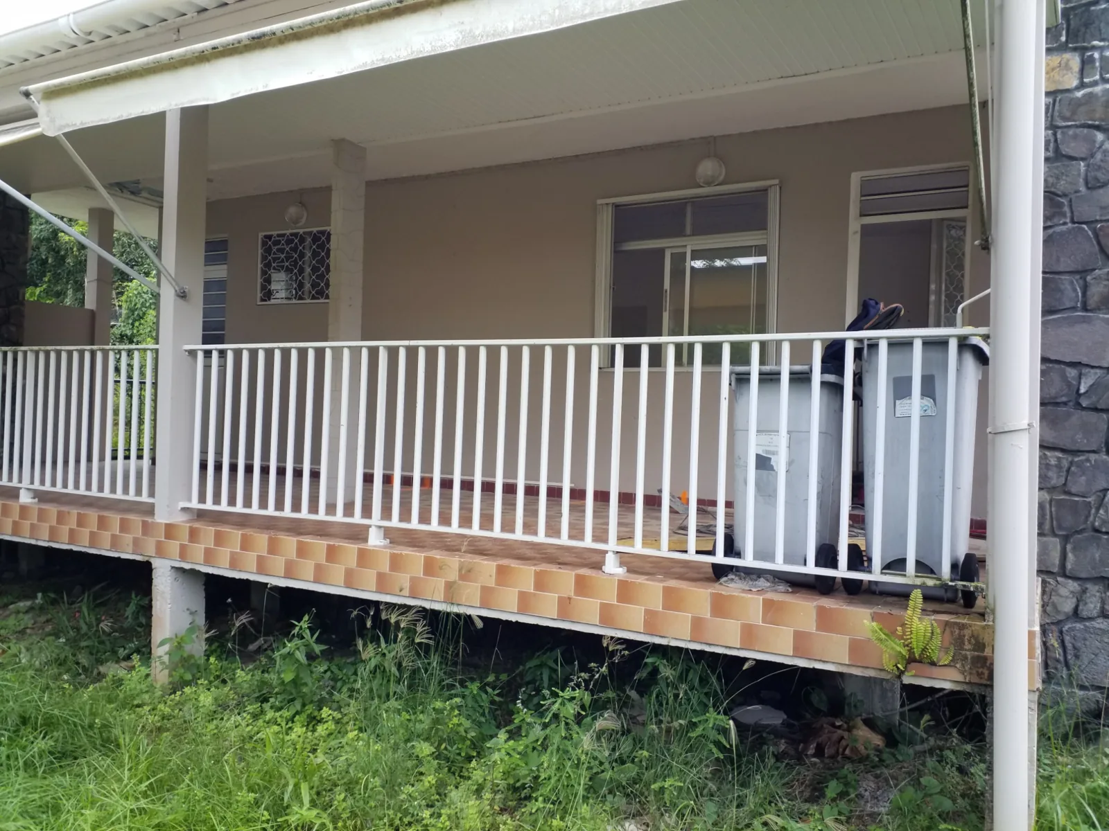Terrasse existante — chantier réel, Janvier 2018